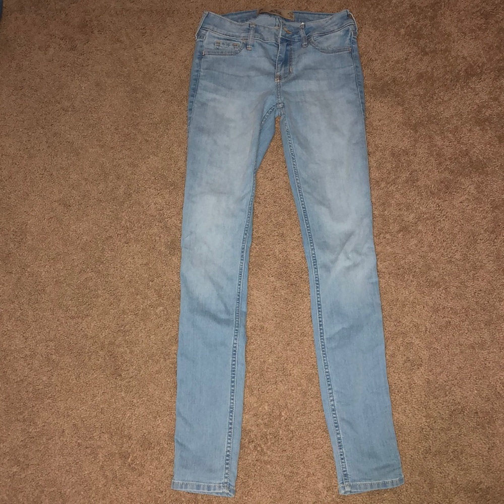 Super skinny low rise jeans.